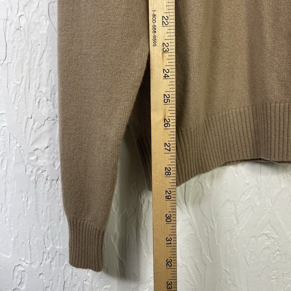 NWT Vintage George Men's Large Cashmere Sweater Long Sleeve Coffee Brown READ T - Picture 7 of 11